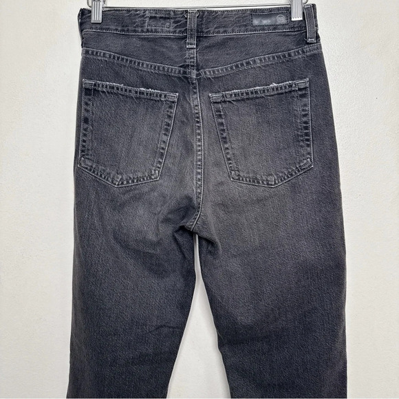 Anthropologie Womens 27 AG The Alexxis Cropped Straight Jeans Grey Wash Raw Hem - Picture 13 of 16